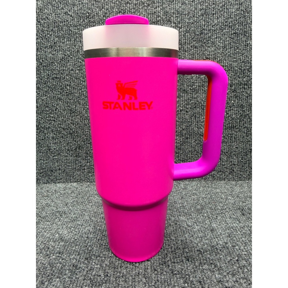 Magenta Pink w/ Orange Accent 30 oz Stanley Stainless Steel Tumbler - No Straw